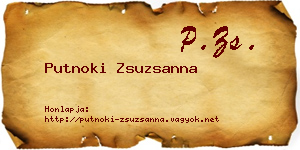 Putnoki Zsuzsanna névjegykártya