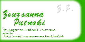 zsuzsanna putnoki business card